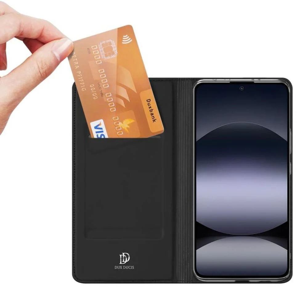 Knižkové puzdro pre Xiaomi Redmi Note 14 4G - Čierna Elegantná ochrana