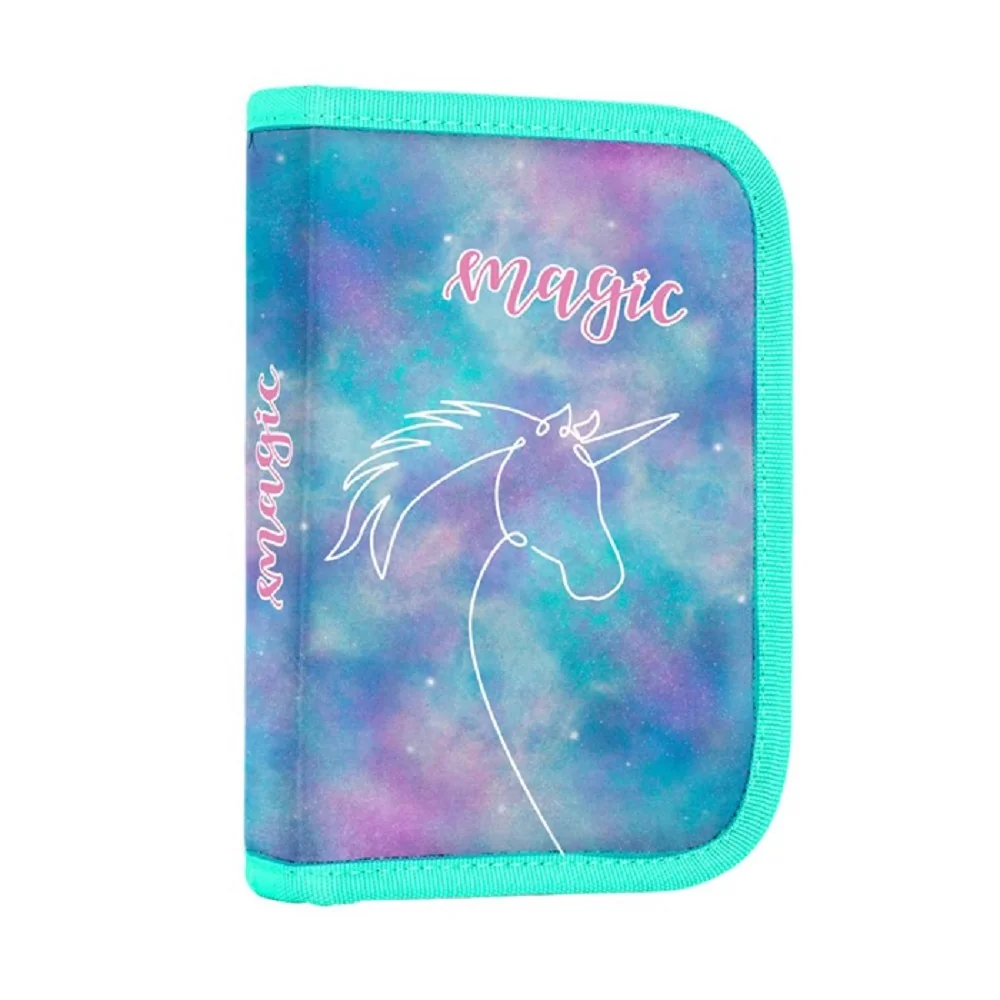 Jednoposchodový peračník Unicorn, 2 chlopne ružový, 20 cm