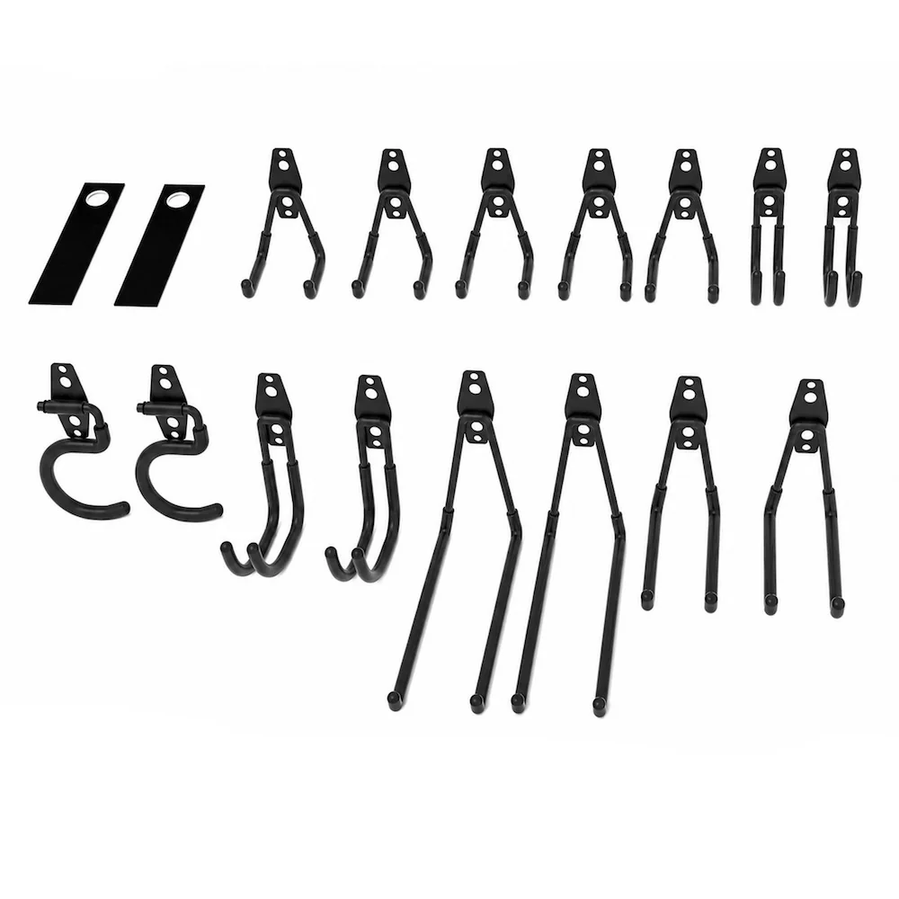 MG Tool Hangers držiak na záhradné náradie 18ks, čierny