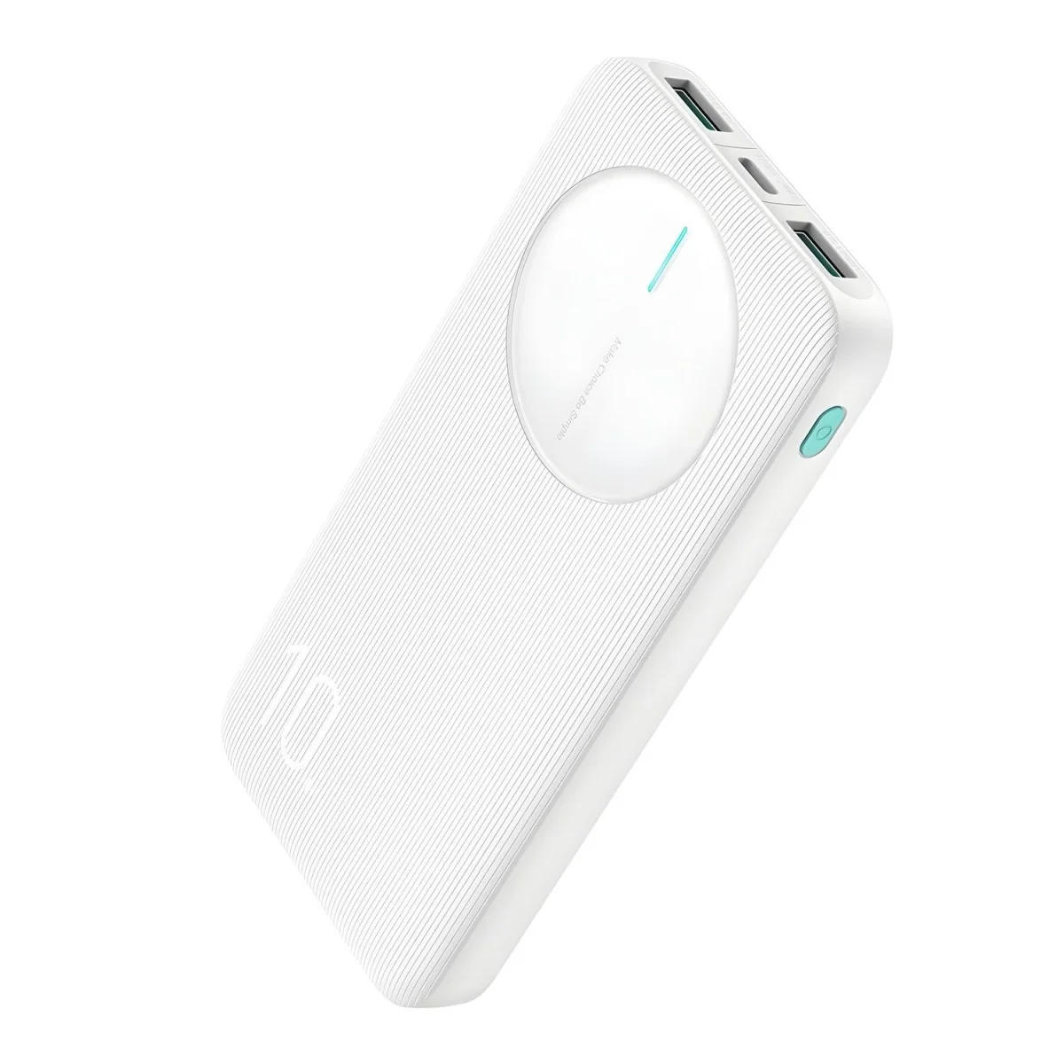 Powerbanka s kapacitou 10 000 mAh - Biela 2,4A, 2x USB-A, 1x USB-C