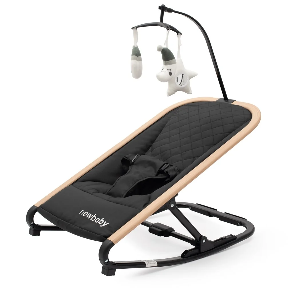 Detské hojdacie lehátko Snuggle NewBaby čierne , 20C56138