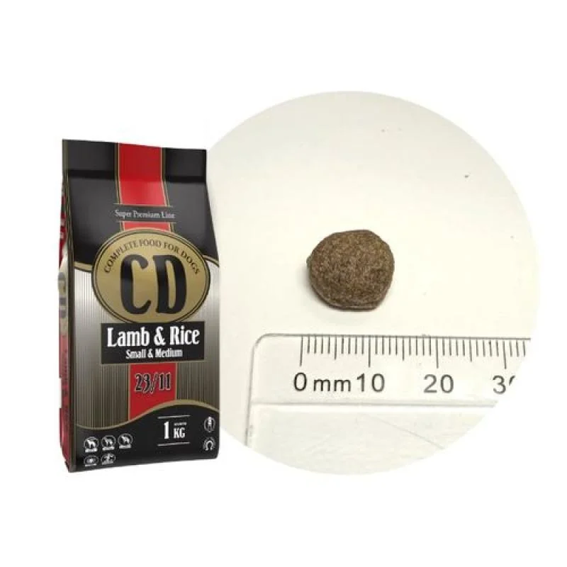 DELIKAN CD Adult Small and Medium 23/11 Lamb and Rice 1kg Kompletné superprémiové krmivo s jahňacím mäsom a ryžou pre psy stredných a malých plemien