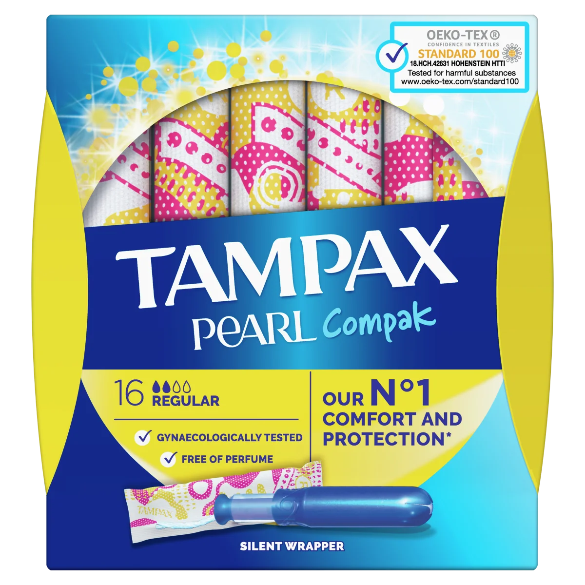 Tampax Compak Pearl Regular Tampóny S Aplikátorom 1×16ks, tampóny
