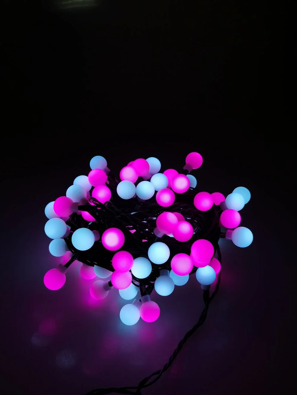 Modee Lighting LED vianočná reťaz 100 LED 10m ružová/biela bobule