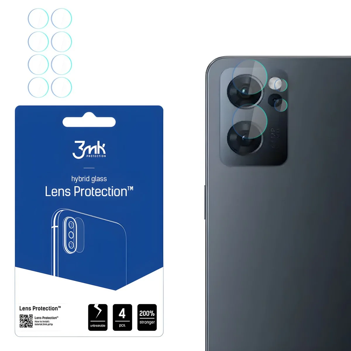 Sklo na kameru 3mk pre Oppo Reno7 5G