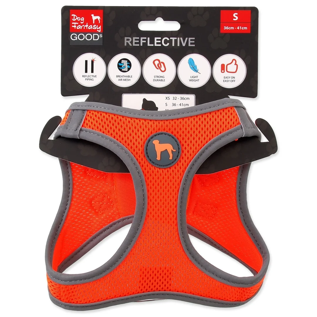 Postroj Dog Fantasy Puppy S oranžový 36-41cm