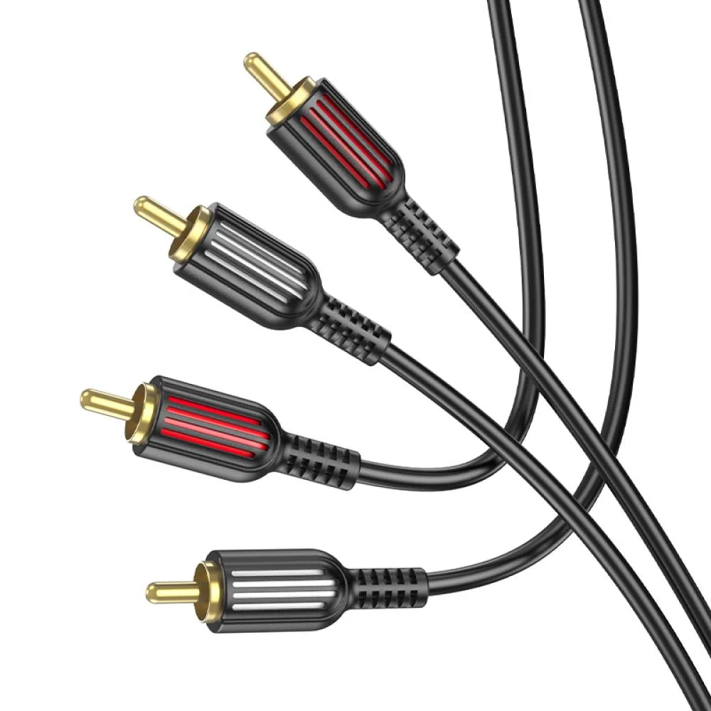 Kábel 2RCA na 2RCA - 1,5m - Čierna