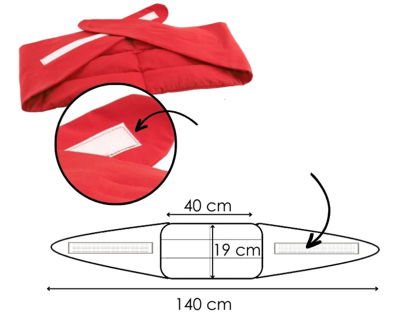 Bedrový nahrievací pás s čerešňovými kôstkami, Cherry life, sivý