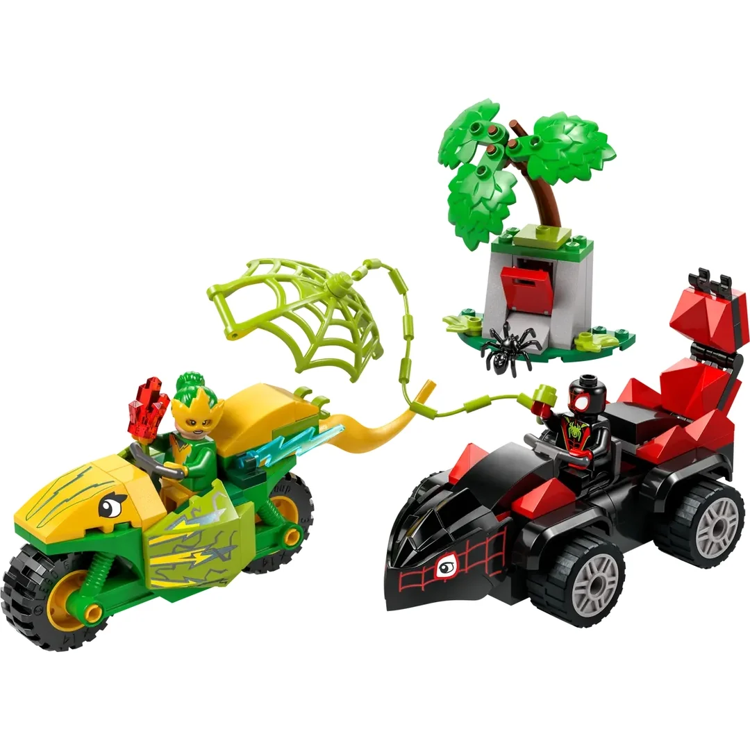 LEGO® Marvel 11198 Spin, Electro a naháňačka s dinosaurím vozidlom