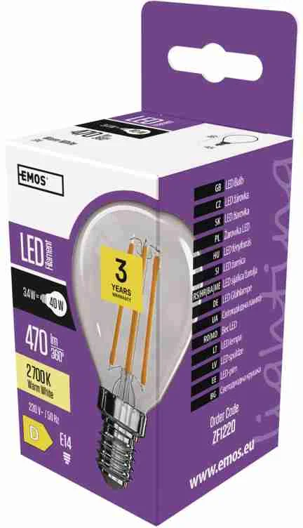 LED FLM MINI GL 3,4W E14 WW 1×1 ks, LED žiarovka