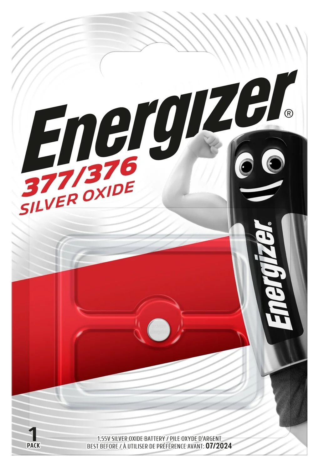 Energizer 377/376 Silver Oxide FSB1 1,55V 25mAh 1ks hodinková batéria E300783102