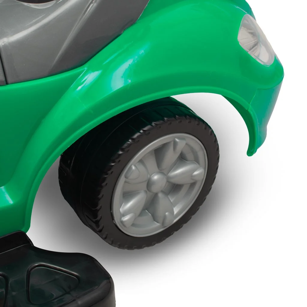 Detské odrážadlo s vodiacou tyčou 3v1 Baby Mix Mega Car zelené