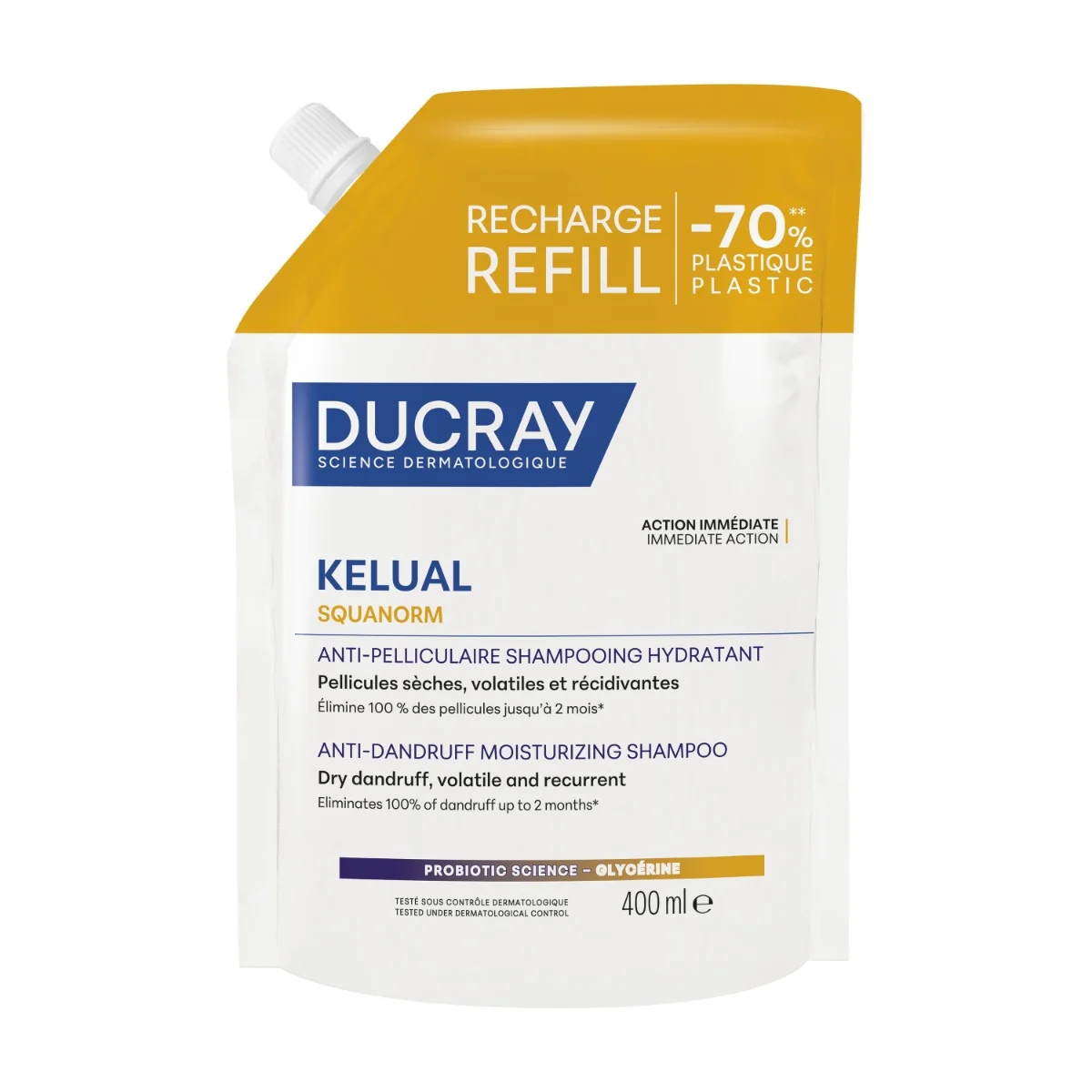 DUCRAY KELUAL SQUANORM Hydratačný šampón 400 ml