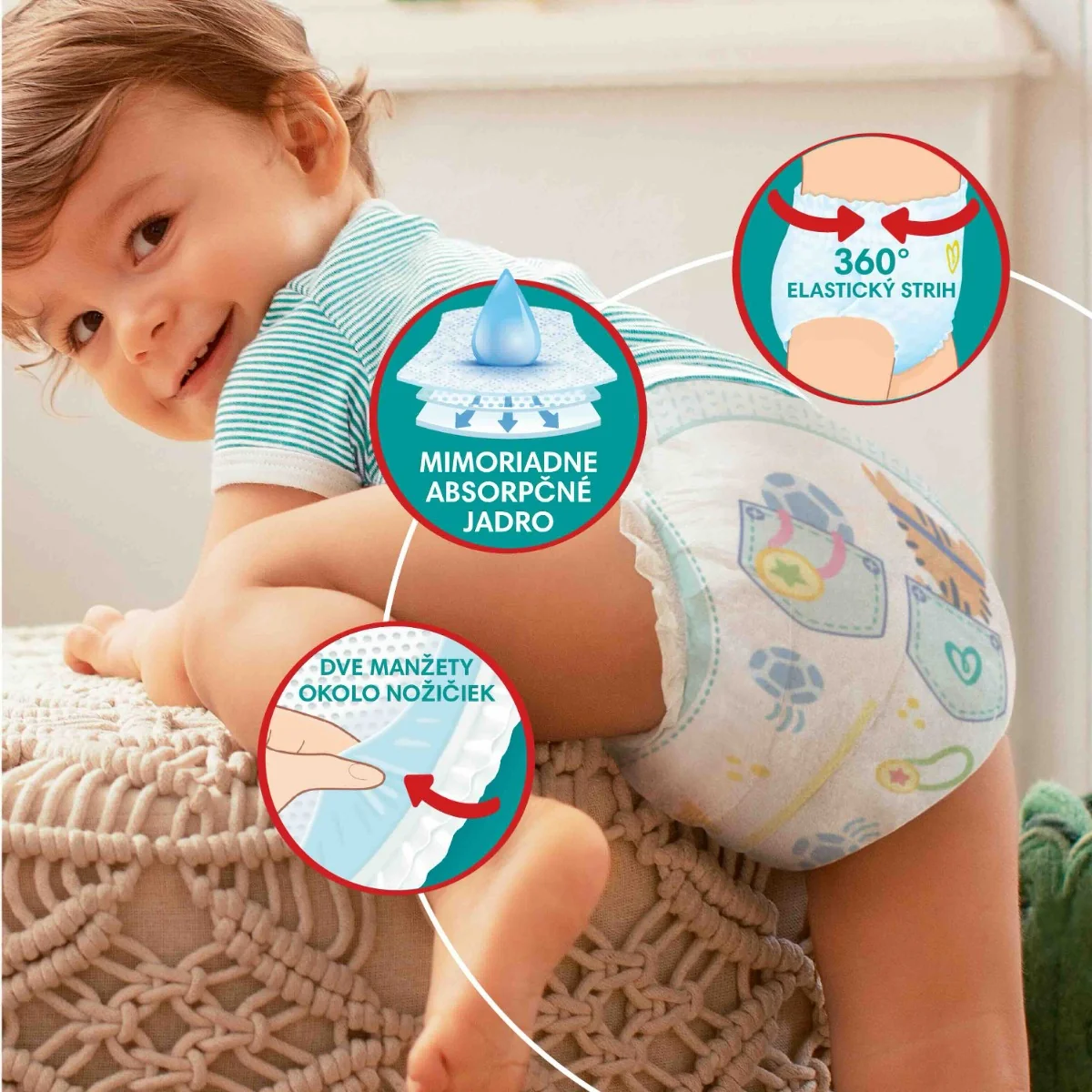 PAMPERS PANTS PLIEN.NOHAVICKY V.7 17KG 42KS 1×42 ks, plienkové nohavičky vo veľkosti 7