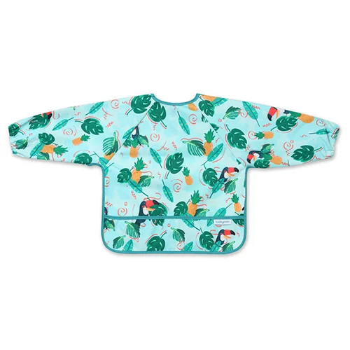 BABYONO Podbradník s dlhým rukávom Toukans, 35 x 52cm, 6m+ 1×1 ks, podbradník s dlhým rukávom