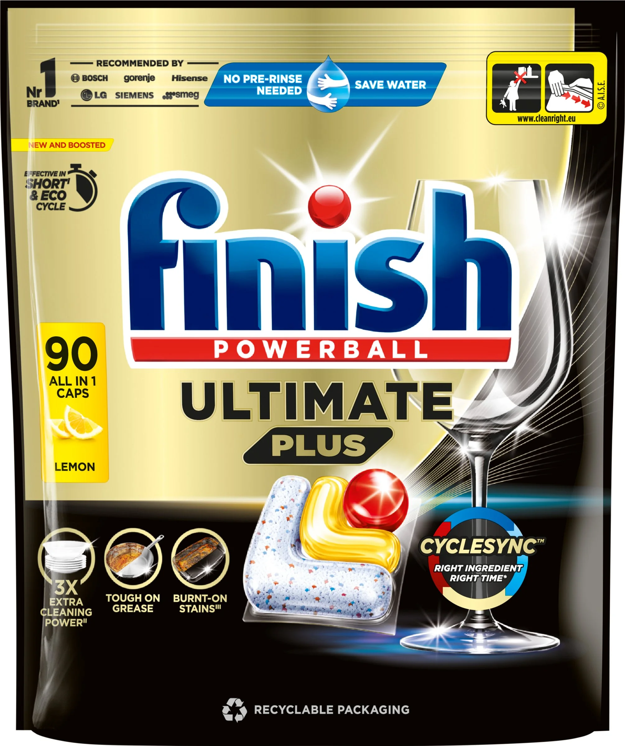 Finish Ultim Lemon kapsuly do umývačky riadu 90 ks
