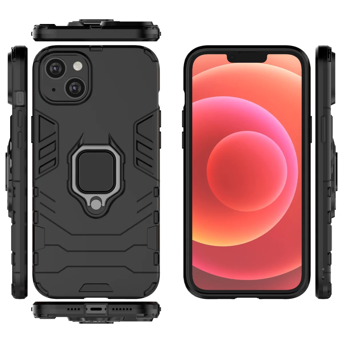 MG Ring Armor kryt na iPhone 14 Pro, čierny