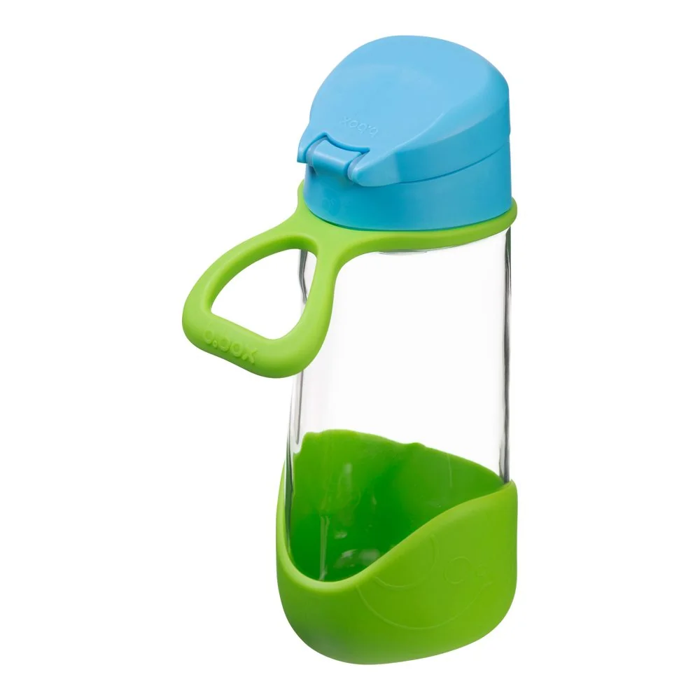 Športová fľaša na pitie 450 ml modrá/zelená