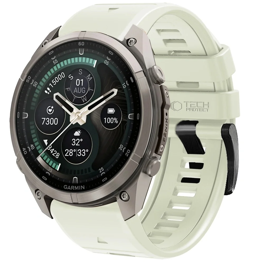 Tech-Protect Silicone remienok Garmin QuickFit 26mm, stone grey