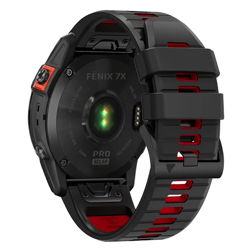 Tech-Protect Iconband remienok na Garmin Fenix 5x / 5x Plus / 6x / 6x Pro / 7x / 8 51mm, black/red Pro / 7x / 8 51mm, black/red
