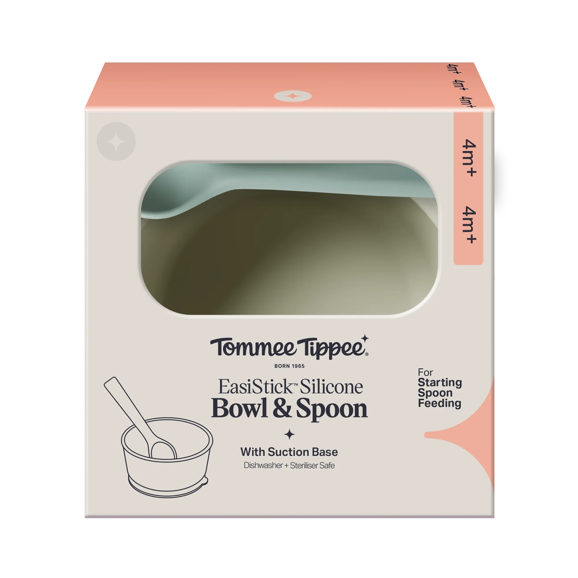 Tommee Tippee Silikón. miska s prísavkou a lyžičkou zelená 1 ks