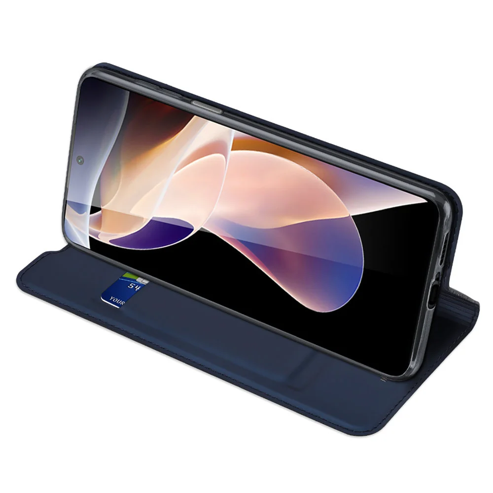 Dux Ducis Skin Pro knižkové kožené puzdro na Poco M4 Pro 5G modré