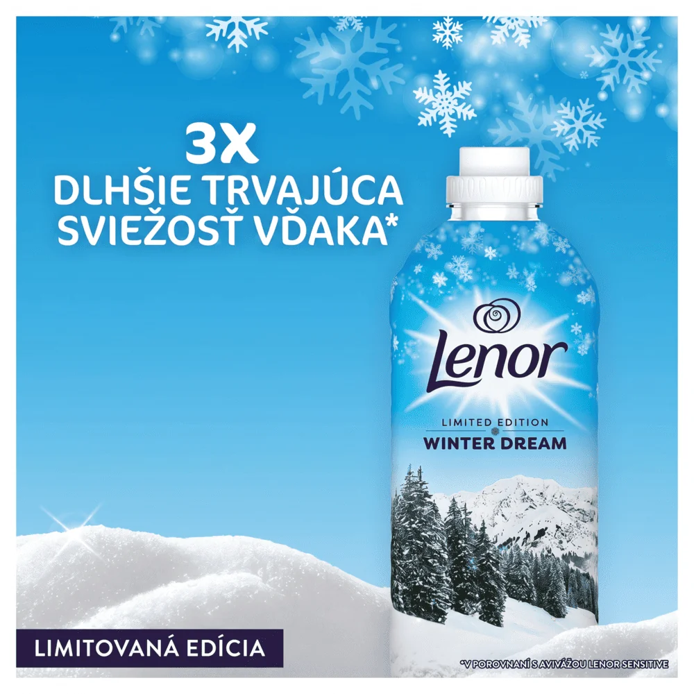 Lenor Aviváž, 59 Praní, Winter Dream, 3× Dlhšie Trvajúca Sviežosť 1239 ml