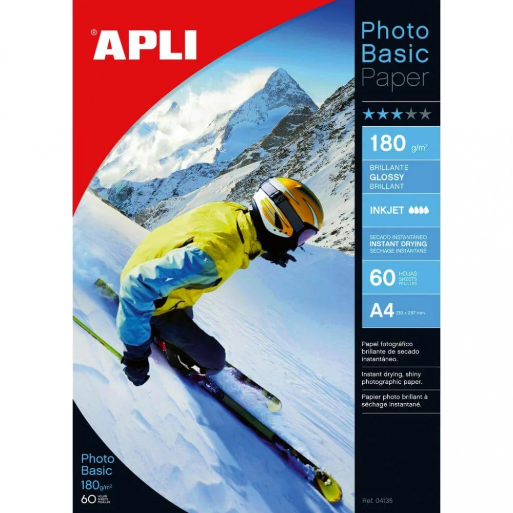 Fotopapier APLI A4 Photobasic lesklý, 180g, 20 hárkov-