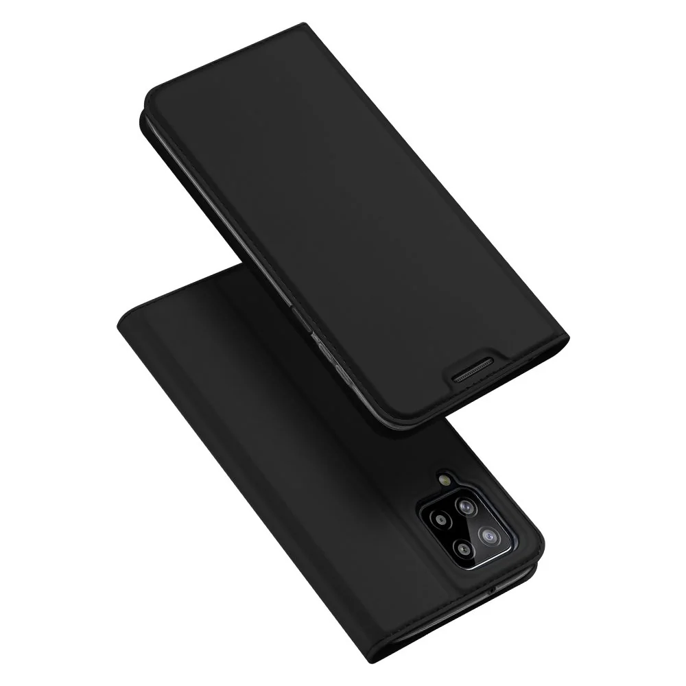 Dux Ducis Skin Pro knižkové kožené puzdro na Samsung Galaxy A22 4G, čierne erne