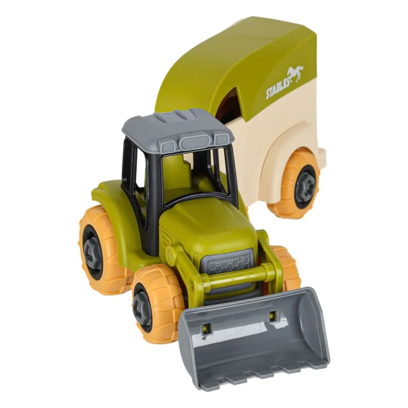 Veľký farmársky set – traktor, 3 prívesy, kombajn, skrutkovač