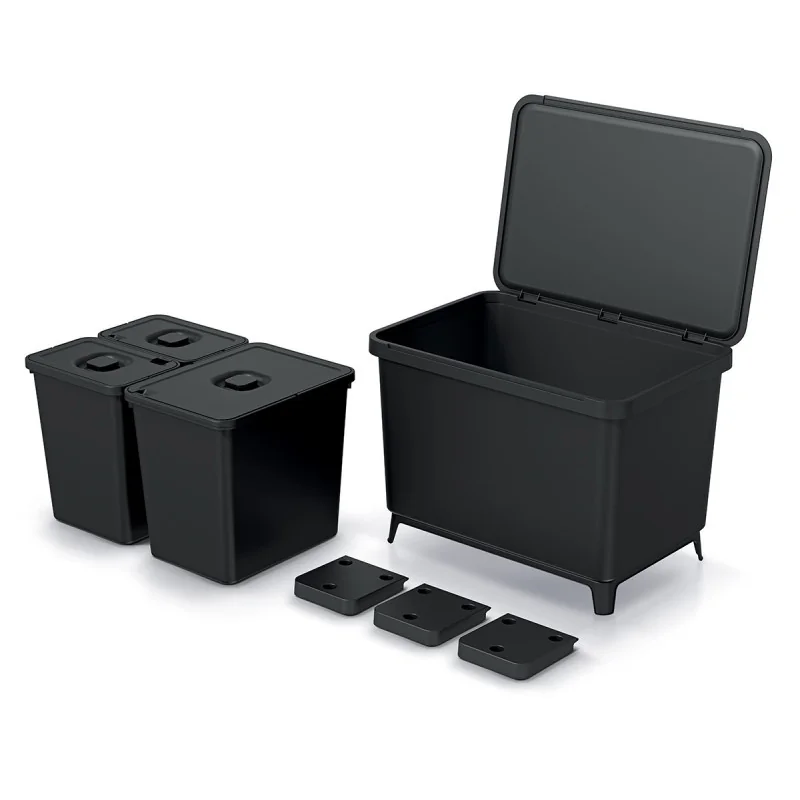 Prosperplast Odpadkový kôš SYSTEMA 1x23l + 2x10l čierny SYSTEMA 1x23l + 2x10l čierny NKS60W3-S411
