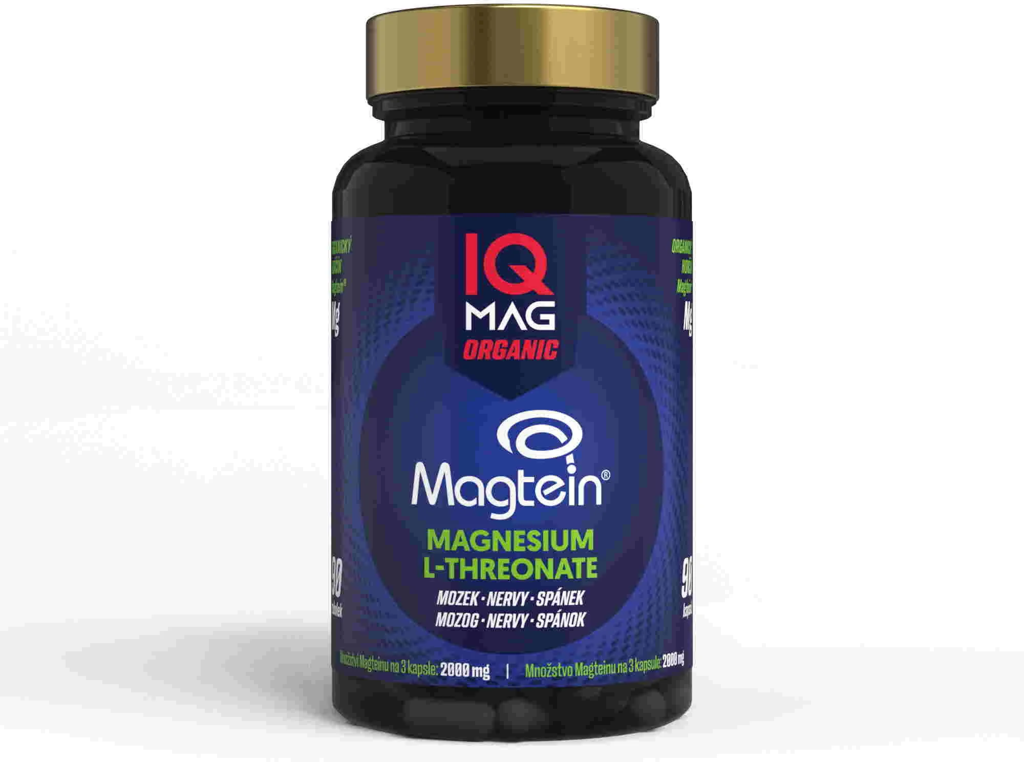 IQ MAG Organic Magtein Magnesium L-threonate 90 cps