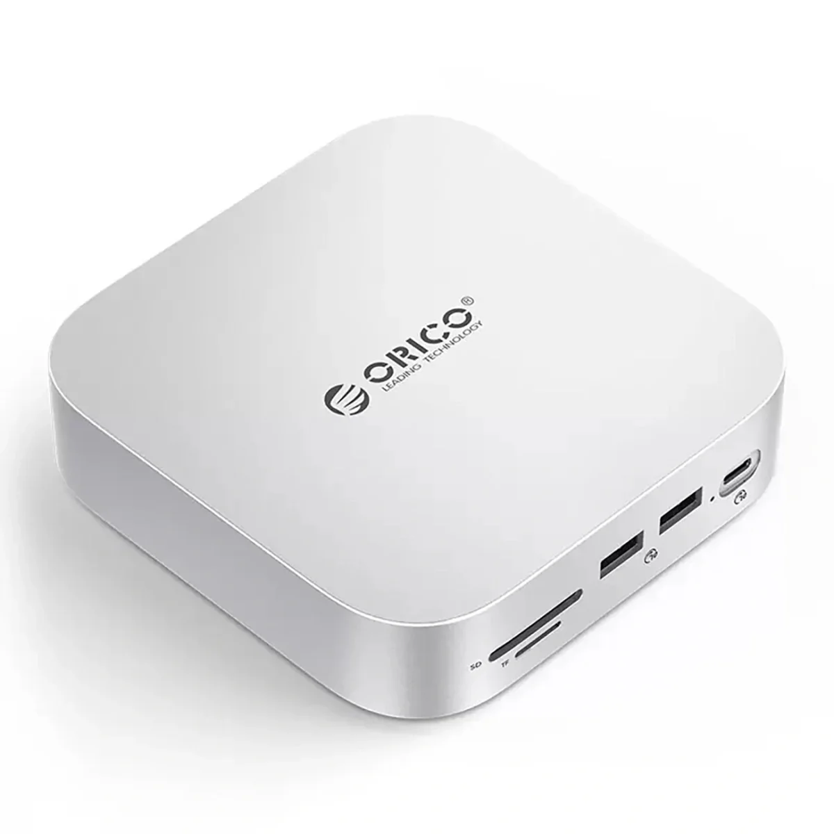Orico MiniLink 9in1 USB-C HUB adaptér / dokovacia stanica s HDD/SSD, strieborná trieborná