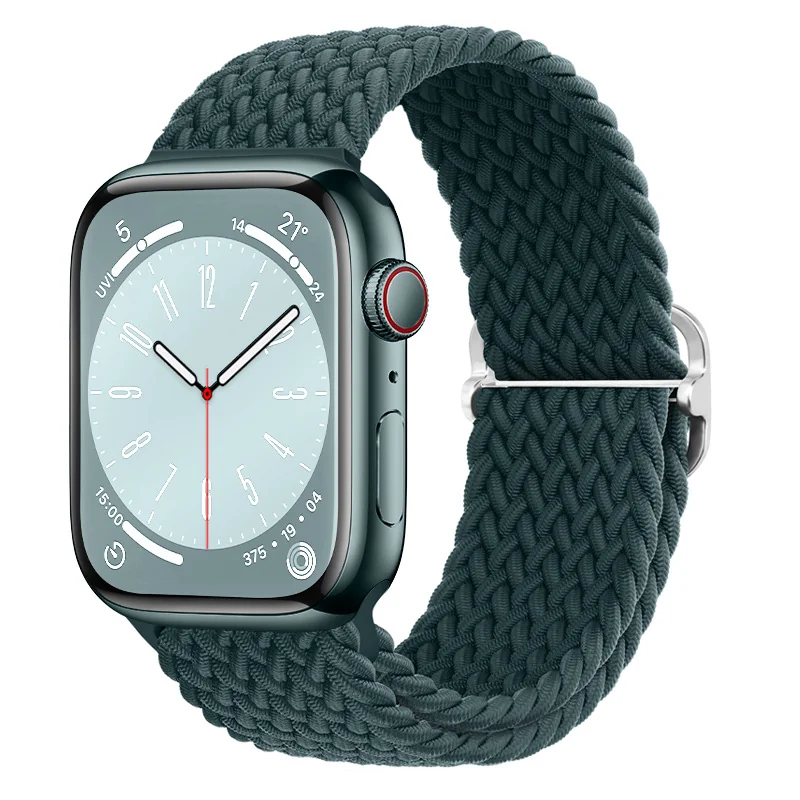 BStrap Elastic Nylon remienok na Apple Watch 38/40/41mm rainforest green