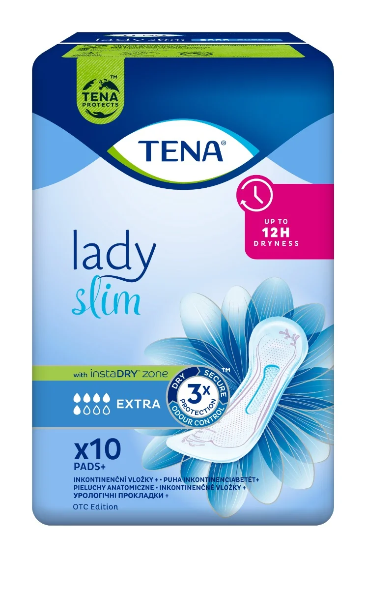 TENA Lady Slim Extra OTC 1×10 ks, vložky pre ženy so stredným únikom moču