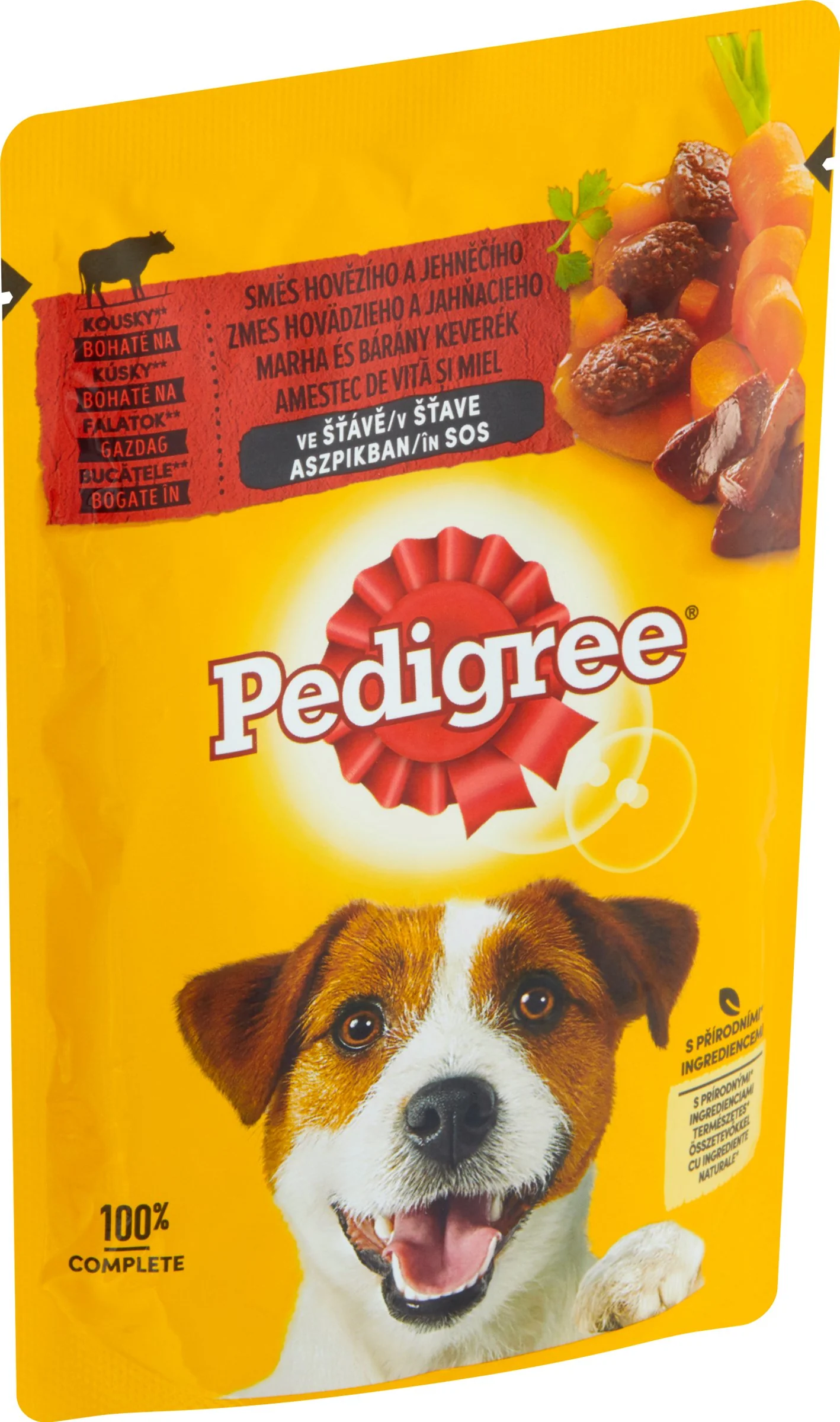 PEDIGREE Kapsička s hovädzím a jahňacím v šťave 100g 1×100 g, kapsička pre psy