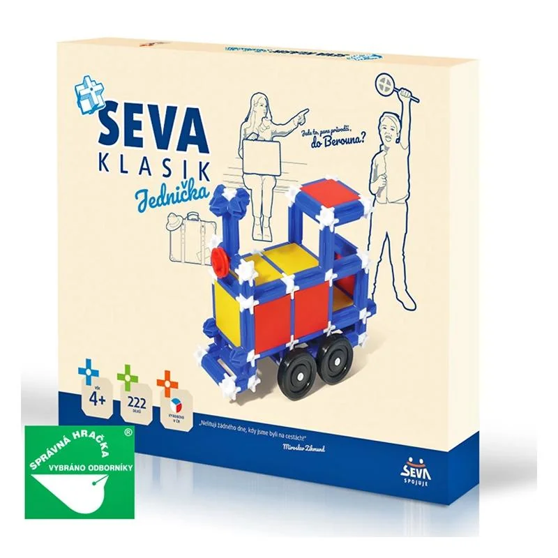 SEVA Stavebnica Seva 1 plast 222 ks v krabici 34,5x29x4cm