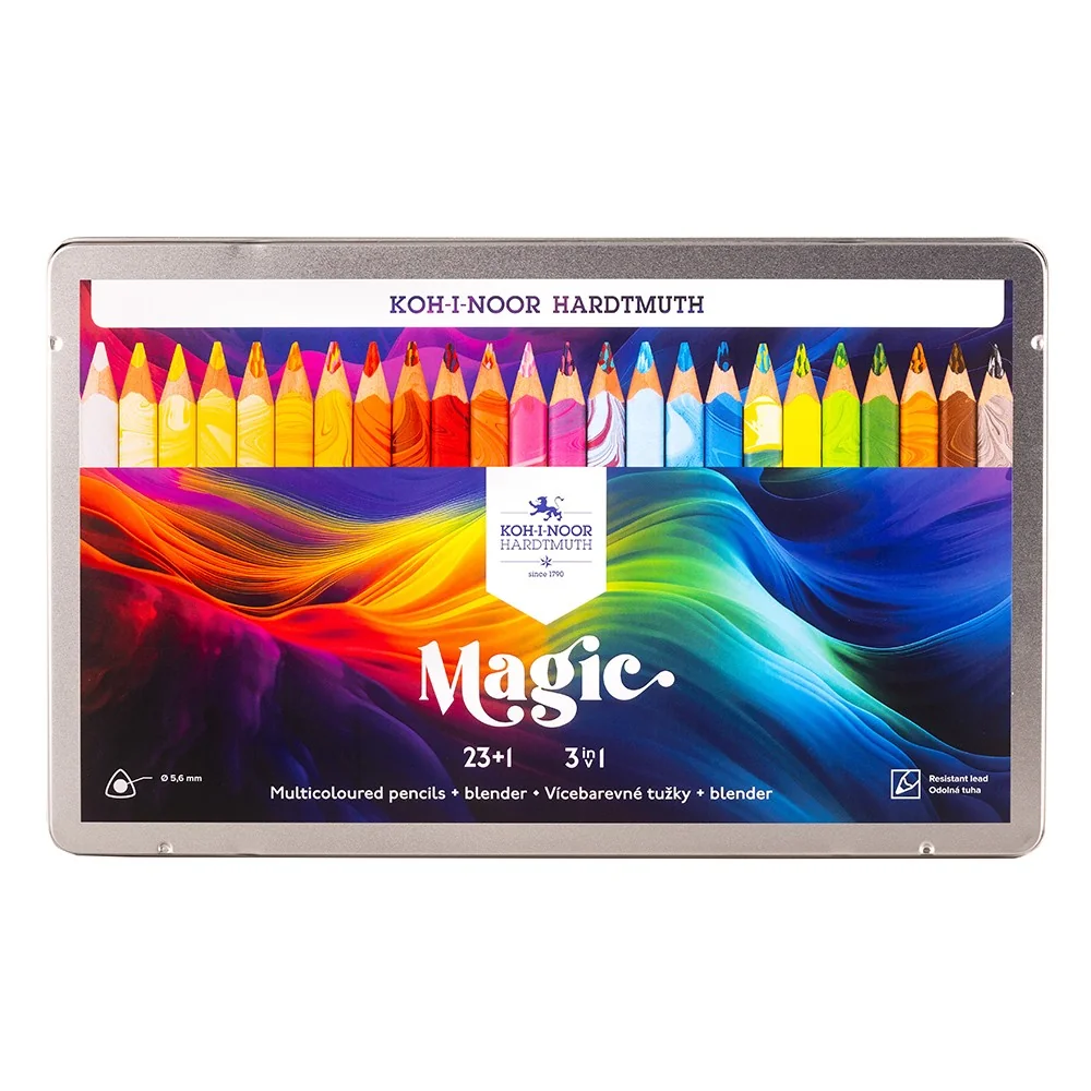 Trojhranné pastelky Magic 3408/23+1 24 ks, mix farieb
