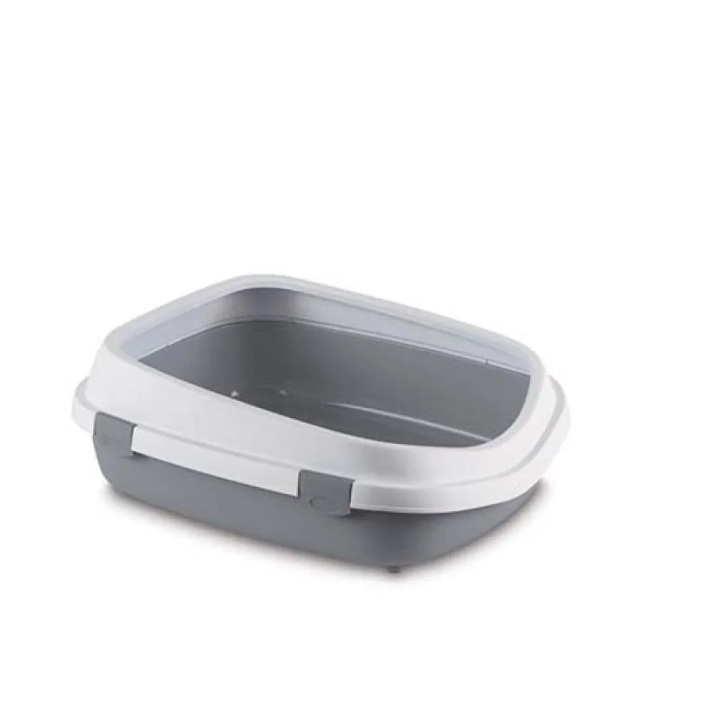 STEFANPLAST QUEEN 55x71x24,5cm extra veľká toaleta s rámom biela/sivá