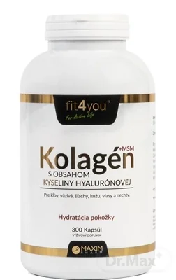 Fit4You Kolagén + MSM 1×300 cps, s obsahom kyseliny hyalurónovej