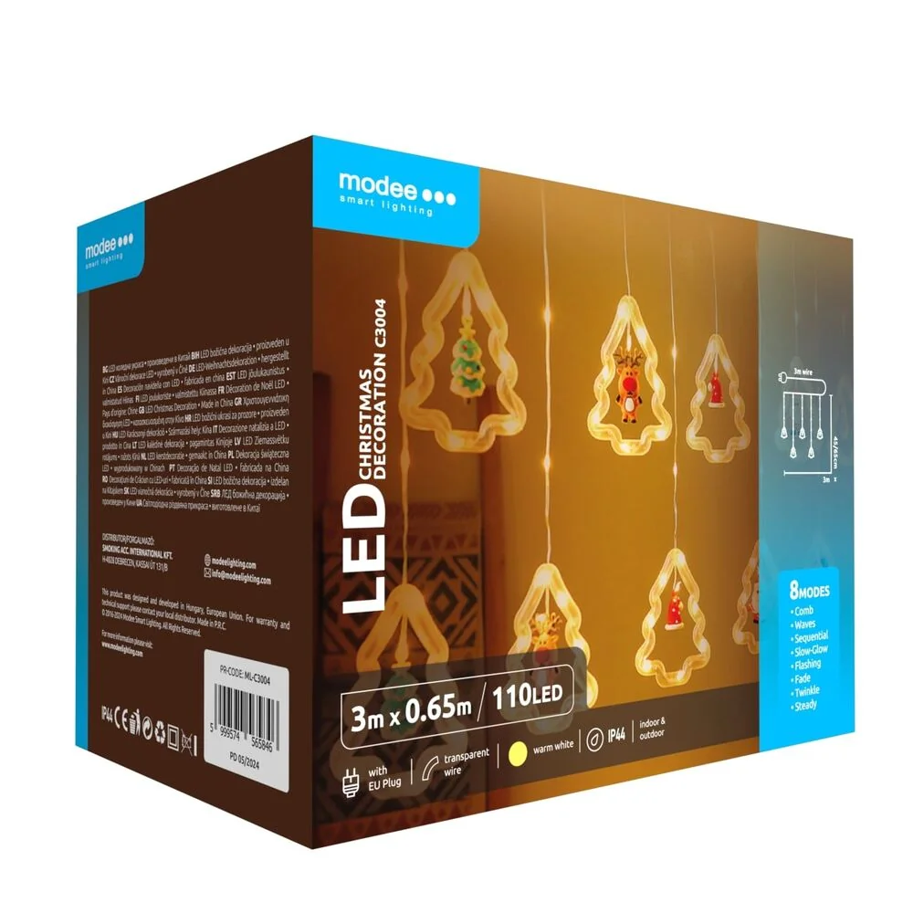 Modee Lighting LED dekorácia 110 LED 3m teplá biela stromčeky