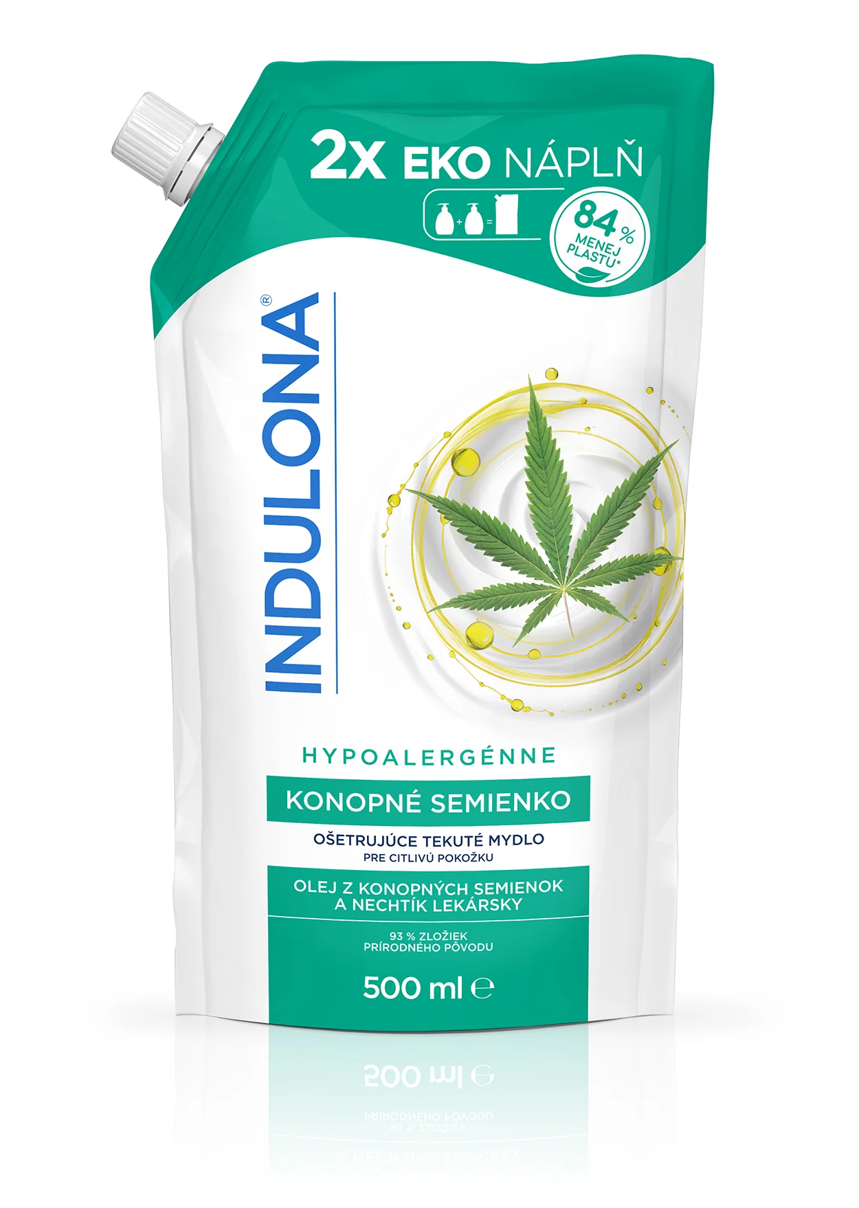 INDULONA Tekuté mydlo Konopné semienko 1×500 ml, tekuté mydlo