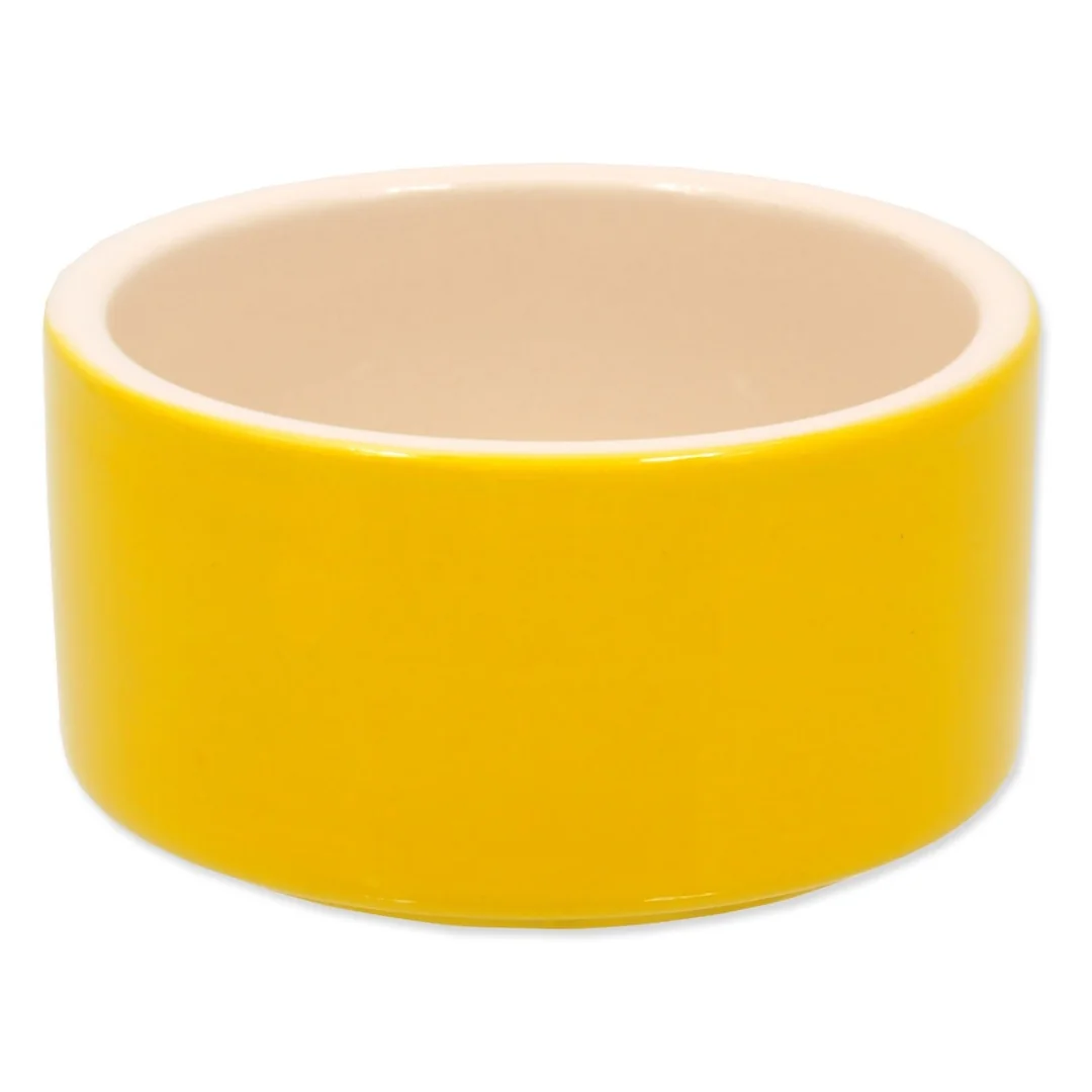 Miska Small Animals keramická pre králiky žltá 10x5cm