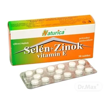 Naturica SELÉN + ZINOK, vitamín E 1×30 tbl, výživový doplnok