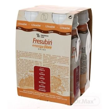 Fresubin Energy fibre DRINK 4×200 ml, EasyBottle, príchuť višňová