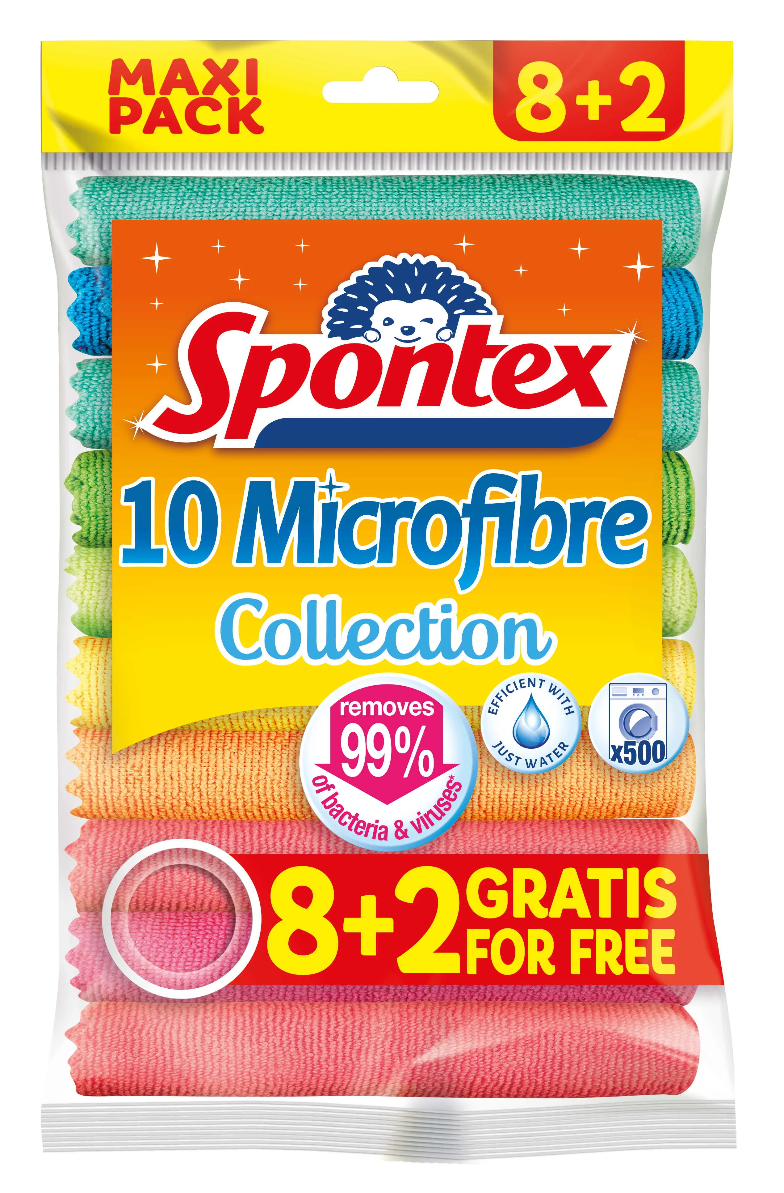 Spontex utierka z mikrovlákna 8+2 ks