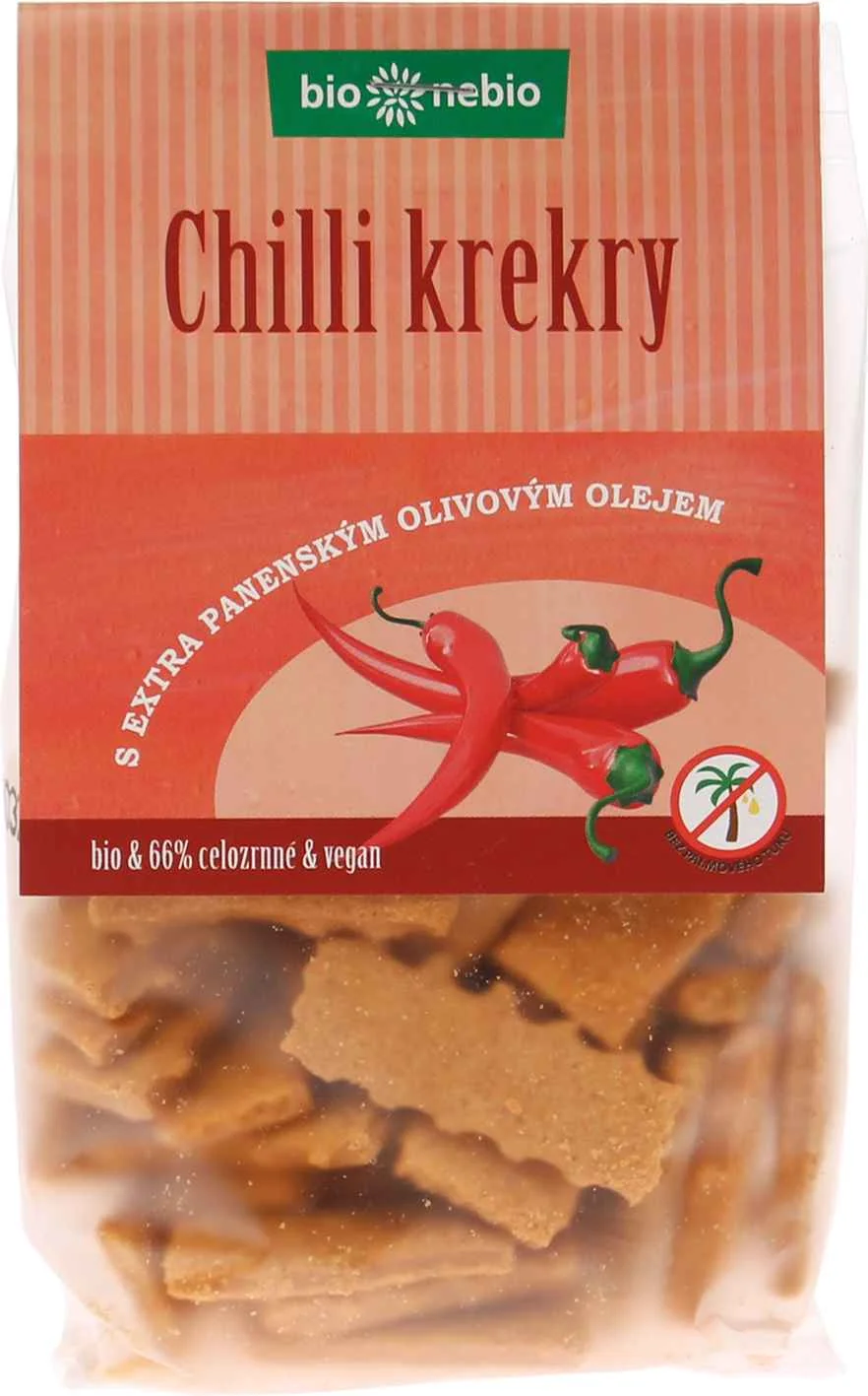 Bionebio Chilli Krekry Olivovým Olejom 130g 1×130 g, chilly krekry
