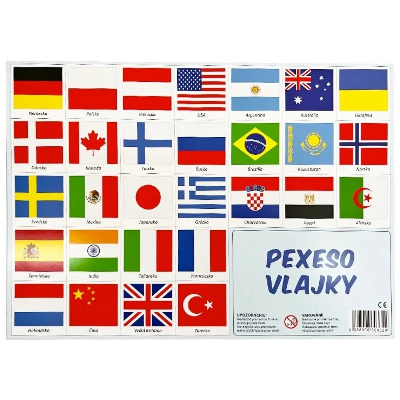Pexeso Vlajky Štátov , 9H2474