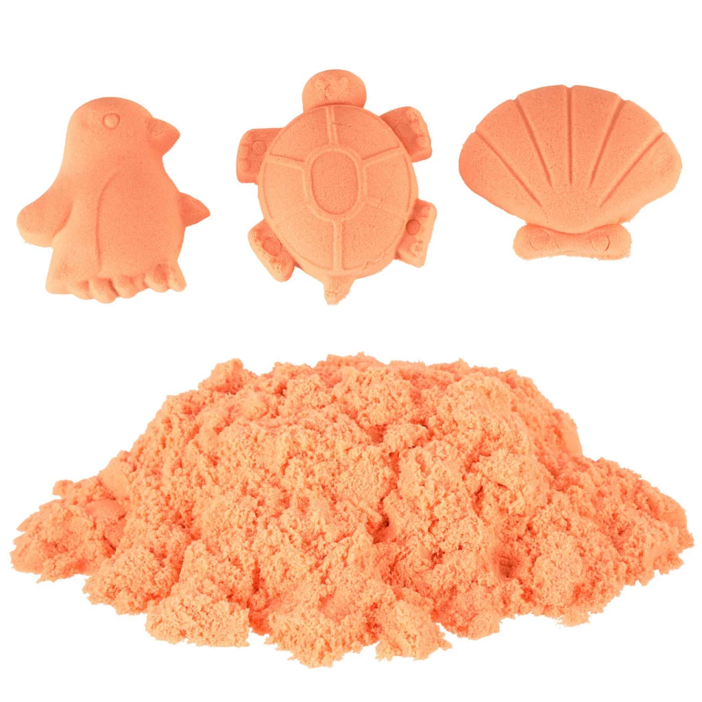 Kinetický piesok 1 kg – oranžový, vrecko