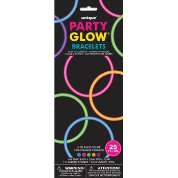 Svietiace náramky glow 20cm 25ks